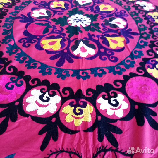 Узбекское винтажное Сюзане. Панно, покрывало. 06