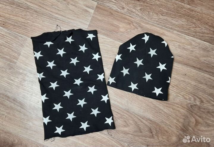 Шапка и снуд набор демисезон на мальчика 2-3л