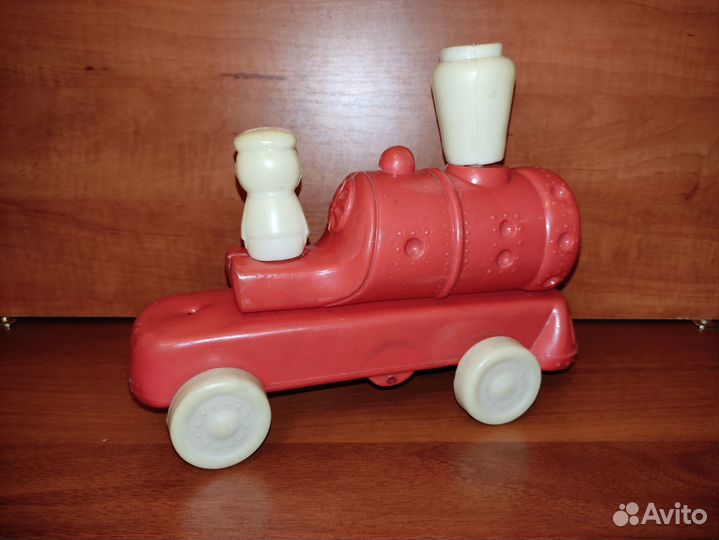 Паровоз дутыш локомотив с машинистом СССР клеймо