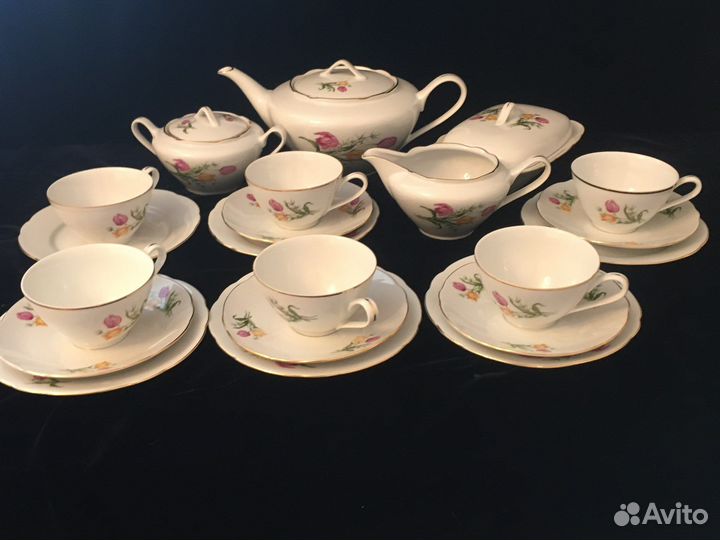 Чайный сервиз чехия «Тюльпаны» 60 е г