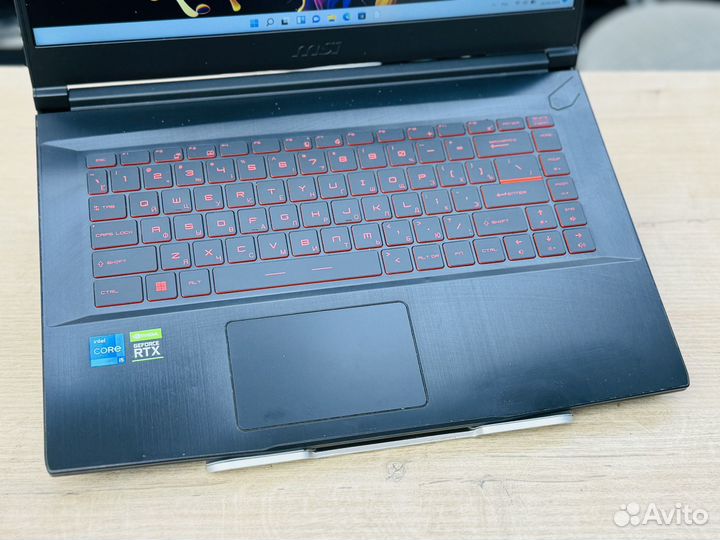 Игровой ноутбук MSI 144Hz Core i5-11400H+ RTX 3050