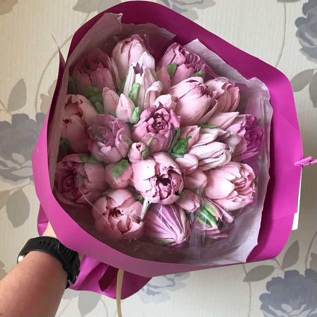 Зефирные букеты/цветы на День учителя. Подарок