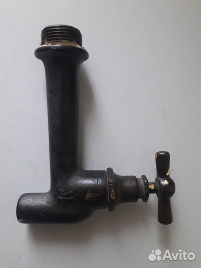 Кран старинный бронза латунь