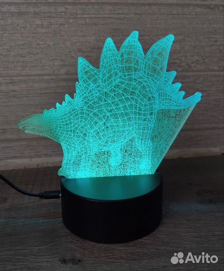 3D ночник динозавры