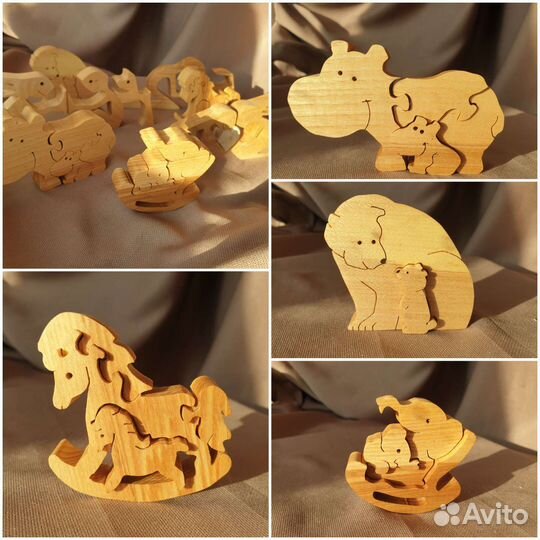 Фигурки из дерева, пазлы, сувениры