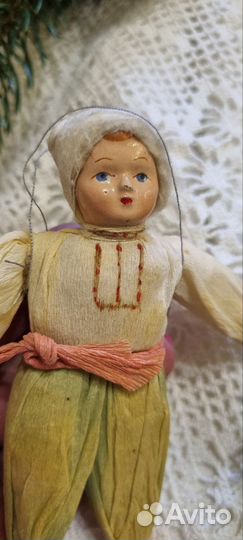 Ватные елочные игрушки СССР