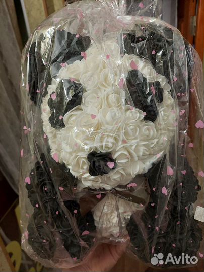 Панда из роз