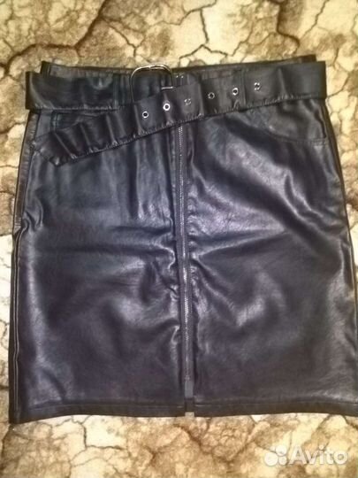 Юбка экокожа женская