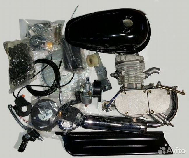 Двигатель в сборе 2Т 50см3 (полный к-т для установ