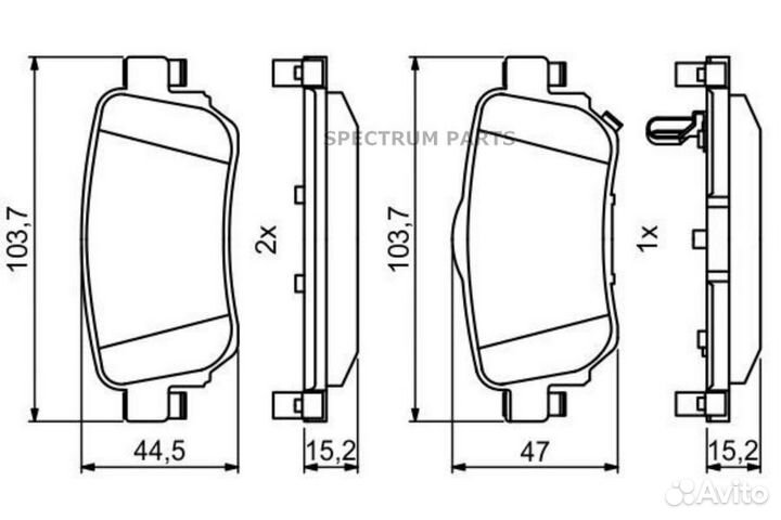 Bosch 0986494816 Колодки тормозные дисковые задние