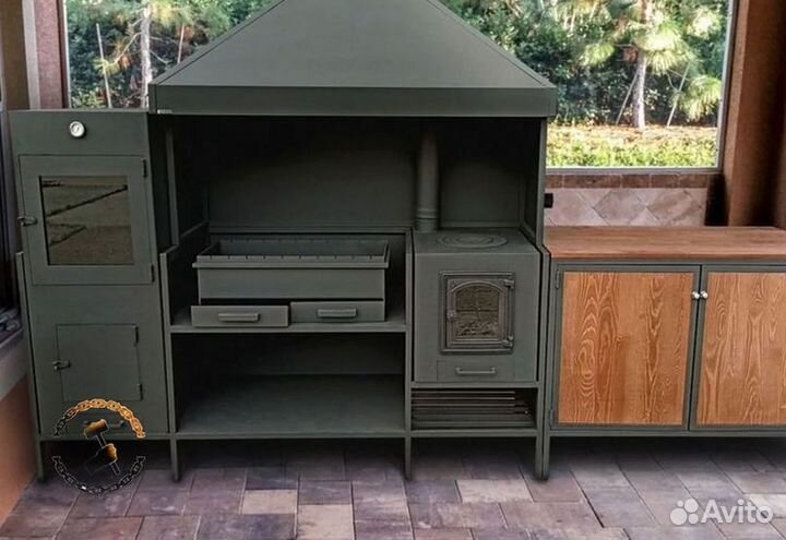 Мангал кованый с крышей