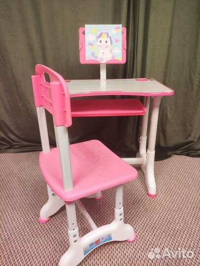 Детская растущая парта со стулом