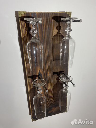 Держатель для бокалов и фужеров Лофт Крафтовое