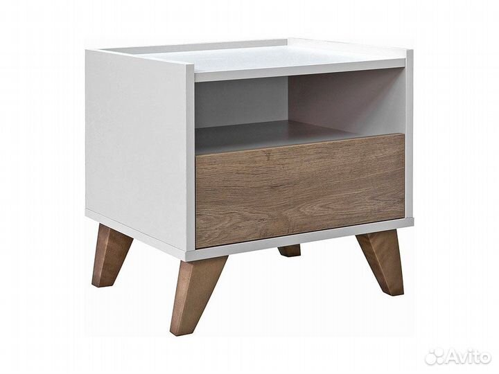 Тумба прикроватная денвер, Дуб Канзас + Капучино