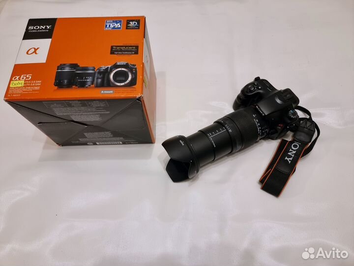 Зеркалка Sony SLT-A65V + 2 объектива + пульт ду