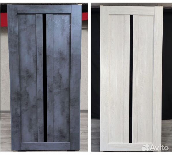 Дверь межкомнатная «Сириус-Лайн» Бетон тёмный