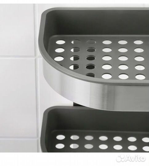 Полка, крючки в ванную IKEA Brogrund