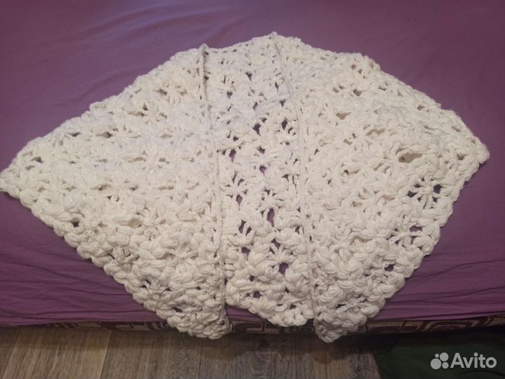 Платок шаль шерсть ручная работа