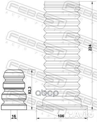 Отбойник+пыльник renault clio III 2005.02-2014.07