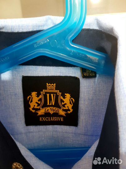 Рубашка на кнопках на мальчика 122-128см