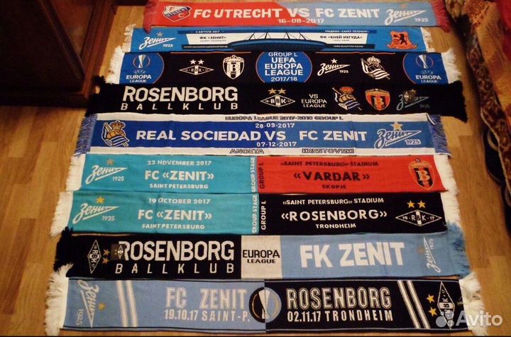 Матчевые шарфы фк Зенит Санкт-Петербург