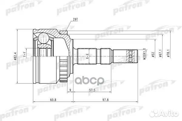 ШРУС наружн к-кт 22x52x23 ABS:29T opel: Corsa C