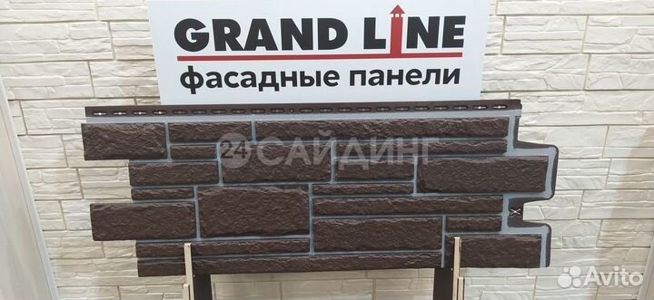 Фасадные панели Grand Line Камелот design Шоколадн