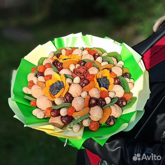 Букеты из сухофруктов, съедобные букеты