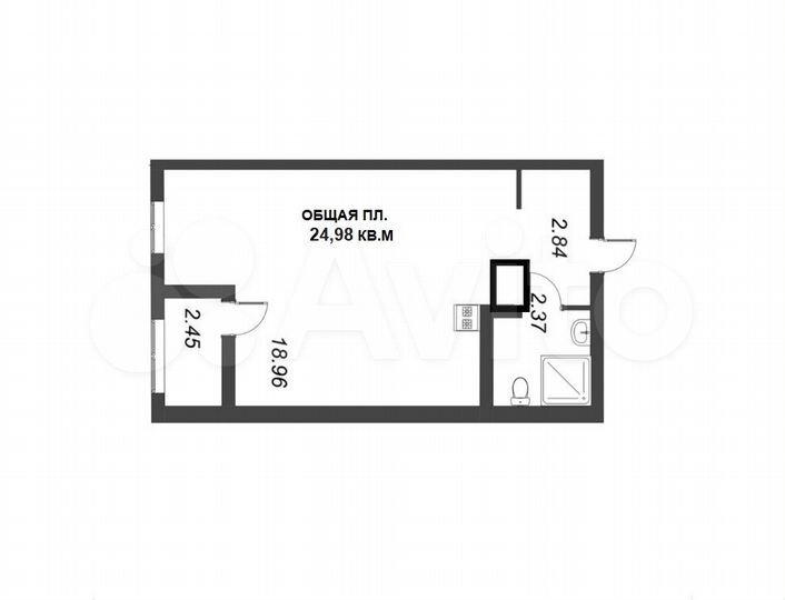 Квартира-студия, 25 м², 4/12 эт.