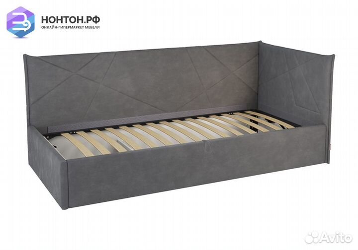 Кровать Бест 0.9 темно-серая