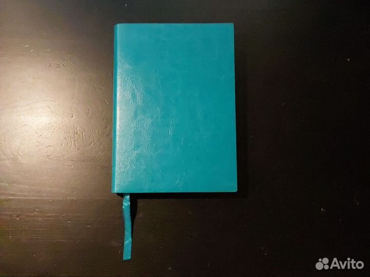 Ежедневник с закладкой из кожзама, бирюзовый