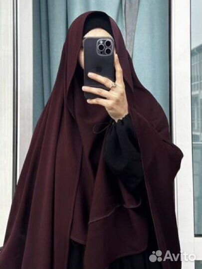 Химар с пришитой шапочкой, и с платочком