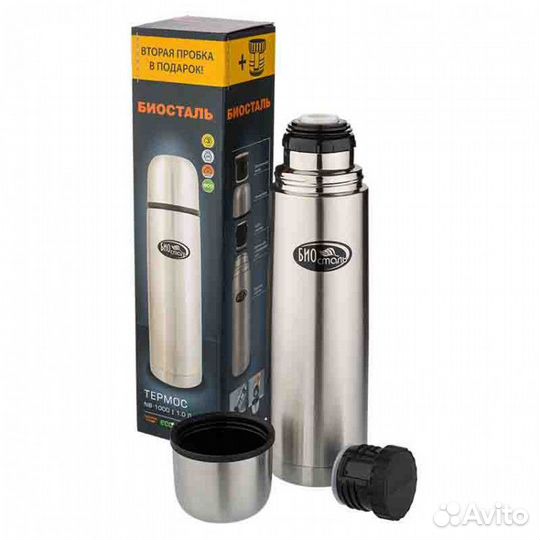 Термос 750 мл «биосталь» новый