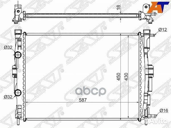 Радиатор Renault Grand Scenic 04-09 / Megane 02