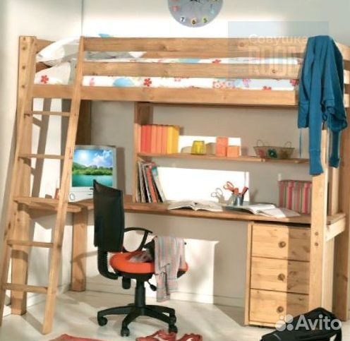 Двухъярусная кровать выкатная для двоих детей