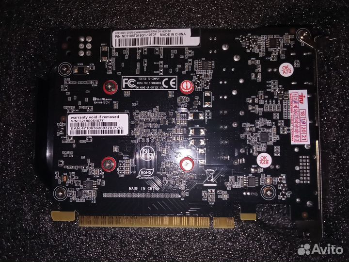 Видеокарта Palit nvidia GeForce GTX 1050 Ti StormX