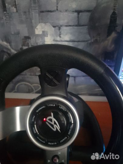 Игровой руль с педалями для пк