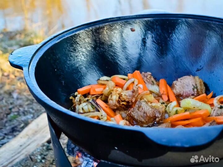 Казан чугунный узбекский 4,5; 6; 8; 10; 12; 16 л