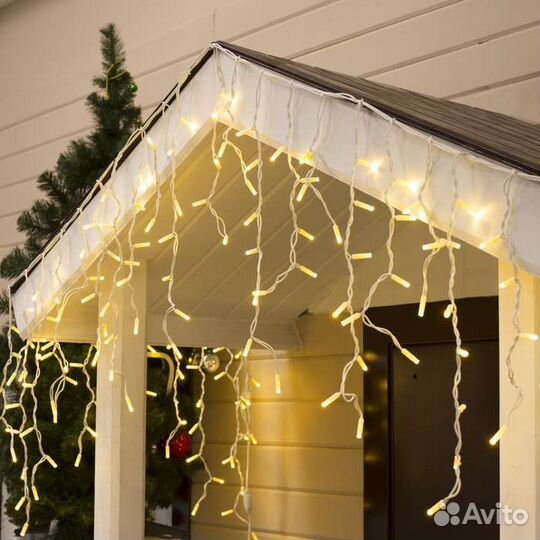 Новогодняя уличная гирлянда бахрома