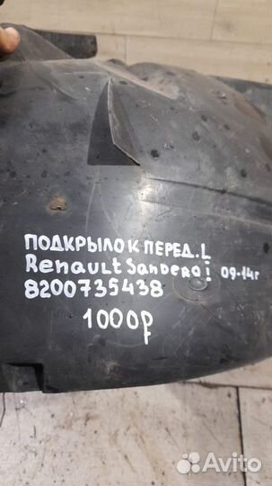 Подкрылок передний левый Renault Sandero 1 С 2009
