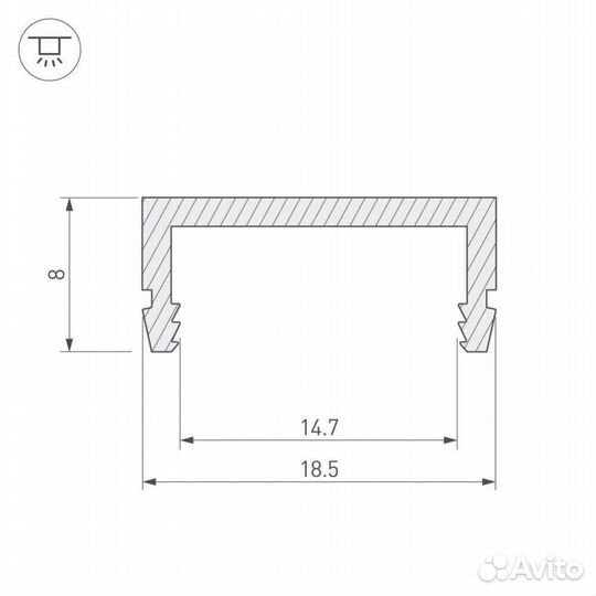 Профиль Arlight 027088 (2 м.)