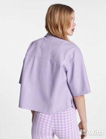 Bershka кожаная рубашка