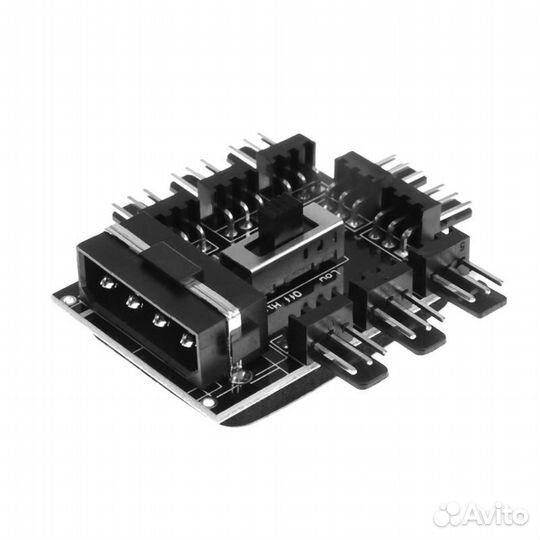 Fan Hub сплиттер Molex на 8x 3 Pin