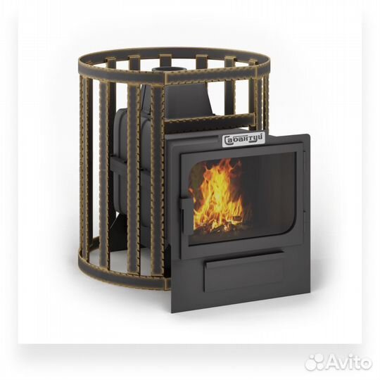 Печь банная Булава Чугун 24 Панорама Сабантуй