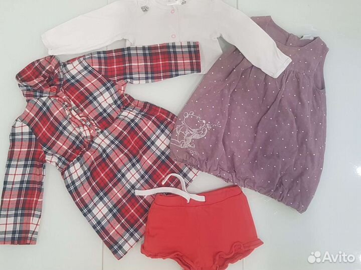 Большой комплект вещей на девочку до 2 лет 74-92