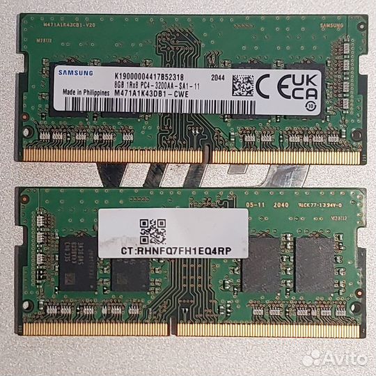 Оперативная память 8 гб DDR4 SO-dimm для ноутбука