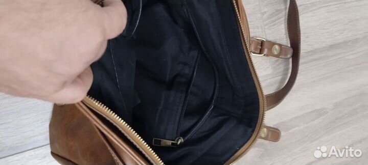 Мужская кожаная сумка через плечо бу