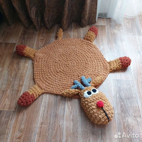 Детский игровой коврик олень ручная работа