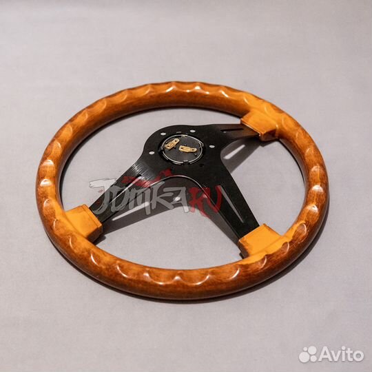 Руль спортивный под дерево W-Power - 350мм