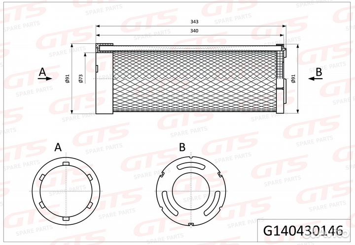 Фильтр воздушный renault 60 05 011 112